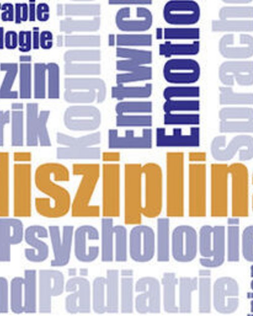 Nuvola di parole con termini medici e psicologici sull'interdisciplinarità